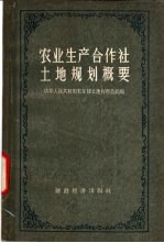 农业生产合作社土地规划概要