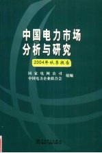 中国电力市场分析与研究 2004年秋季报告