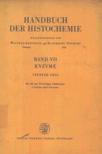 HANDBUCH DER HISTOCHEMIE BAND III ENZYME