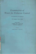 EXAMINATION OF WATER OF POLLUTION CONTROL A REFERENCE HANDBOOK IN THREE VOLUMES VOLUME 1