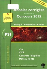 physique modélisation chimie psi 2015 (psi)