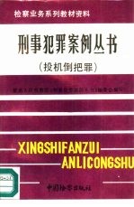 刑事犯罪案例丛书 投机倒把罪