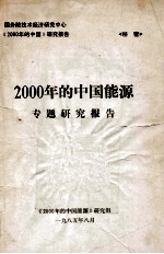 2000年的中国能源专题研究报告