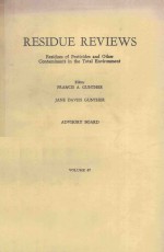 RESIDUE REVIEWS VOLUME 87