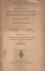 HANDBUCH DER EXPERIMENTELLEN PHARMAKOLOGIE