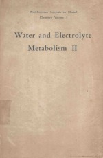 WATER AND ELECTROLYTE METABOLISM II