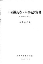 《无锡县志·大事记》资料  1912-1927  征求意见稿