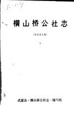 横山桥公社志 下 征求意见稿