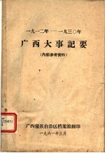 广西大事纪要 1912-1930