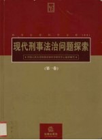 现代刑事法治问题探索 第1卷