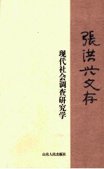 张洪兴文存 现代社会调查研究学