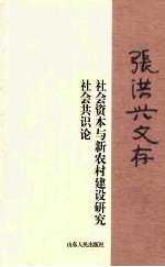 张洪兴文存 社会资本与新农村建设研究 社会共识论