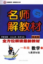 名师解教材 一年级 数学 下 人教课标版 改进版