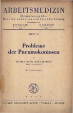 PROBLEME DER PNEUMOKONIOSEN