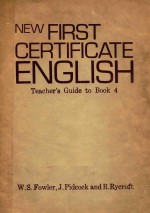 NEW FIRST CERTIFICATE ENGLISH TEACHER'S GUIDE TO BOOK 4