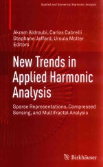 NEW TRENDS IN APPLIED HARMONIC ANALYSIS SPARSE REPRESENTATIONS