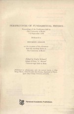 PERSPECTIVES OF FUNDAMENTAL PHYSICS