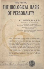 THE BIOLOGICAL BASIS OF PERSONALITY