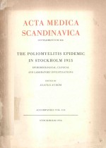 THE POLIOMYELITIS EPIDEMIC IN STOCKHOLM 1953