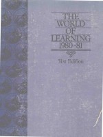 THE WORLD OF LEARNING 1980-81 31ST EDITION VOLUME TWO