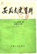 安徽文史资料 第23辑