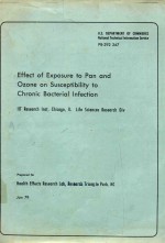 EFFECT OF EXPOSURE TO PAN AND OZONE ON SUSCEPTIBILITY TO CHRONIC BACTERIAL INFECTION