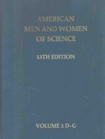 AMERICAN MEN AND WOMEN OF SCIENCE 13TH EDITION VOLUME 2