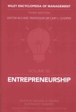 WILEY ENCYCLOPEDIA OF MANAGEMENT THIRD EDITION VOLUME 3 ENTREPRENEURSHIP