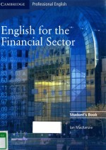 ENGLISH FOR THE FINANCIAL SECTOR STUDENT'S BOOK