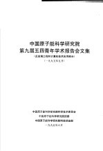 中国原子能科学研究院第9届五四青年学术报告会文集  反应堆工程技术与计算机应用技术部分  1995年5月