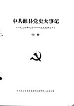 中共潍县党史大事记 1924年7月-1937年7月 初稿