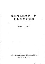 惠民地区暨各县、市工会组织史资料  1950-1987