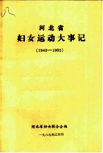 河北省妇女运动大事记 1949-1985