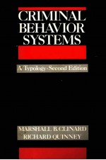 CRIMINAL BEHAVIOR SYSTEMS A TYPOLOGY·SECOND EDITION