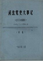 河北党史大事记 社会主义时期部分 1949.7-1956.12