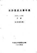 长沙党史大事年表 1919-1992 中 征求意见稿