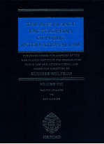 THE MAX PLANCK EN CYCLOPEDIA OF PUBLIC INTNREATIONAL LWA VOLUME VIII