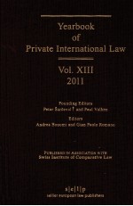 YEARBOOK OF PRIVE INTERNATIOAL LAW VOLUME XIII-2011