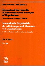 International Encyclopedia of Abbreviations and Acronyms of organizations vol3/band 3