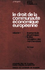 LE DROIT DE LA COMMUNAUTE ECONOMIQUE EUROPEENNE 1