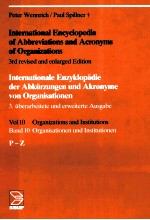 International Encyclopedia of Abbreviations and Acronyms of organizations Vol1/Band 1