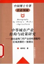 中等城市产业结构与政策研究 湖北省荆门市产业结构调整和区域发展的一般理论