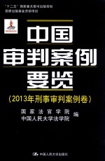 中国审判案例要览 2013年刑事审判案例卷