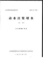 山东科学实验成果资料 动水注浆堵水