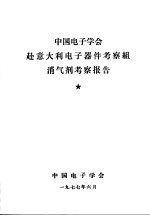 中国电子学会赴意大利电子器件考察组消气剂考察报告