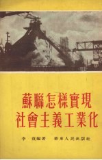 苏联怎样实现社会主义工业化