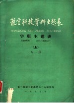 航空科技资料主题表 字顺主题表 上 A-G