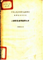 人体寄生虫学教学大纲 1963.3