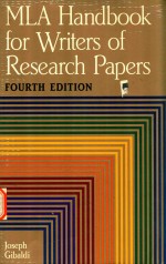 MLA handbook for writers of research papers Fourth Edition