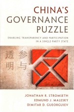 China's Governance Puzzle Enabling Transparency and Participation in a Single-Party State